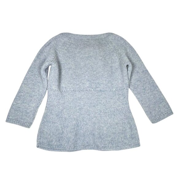 Vintage Prada Wool Cardigan SZ 6 Blue Fitted Preppy Luxury Old Money Preppy - Picture 4 of 12